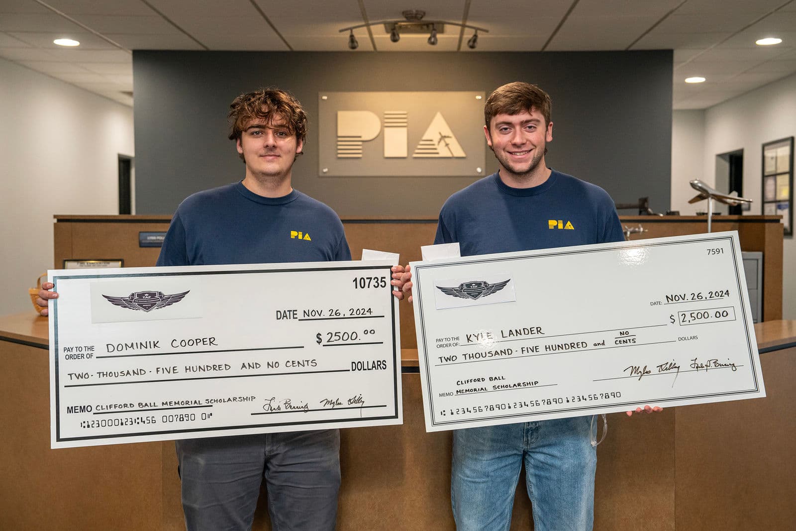 Pittsburgh Institute of Aeronautics, Airframe and Powerplant: Dominik Grego Cooper, Kyle Lander